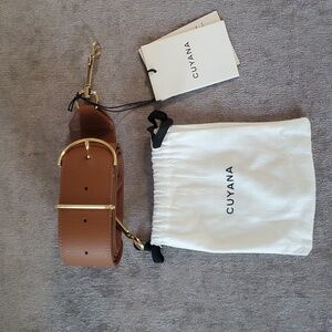 NWT Cuyana Adjustable Wide Strap in Caramel